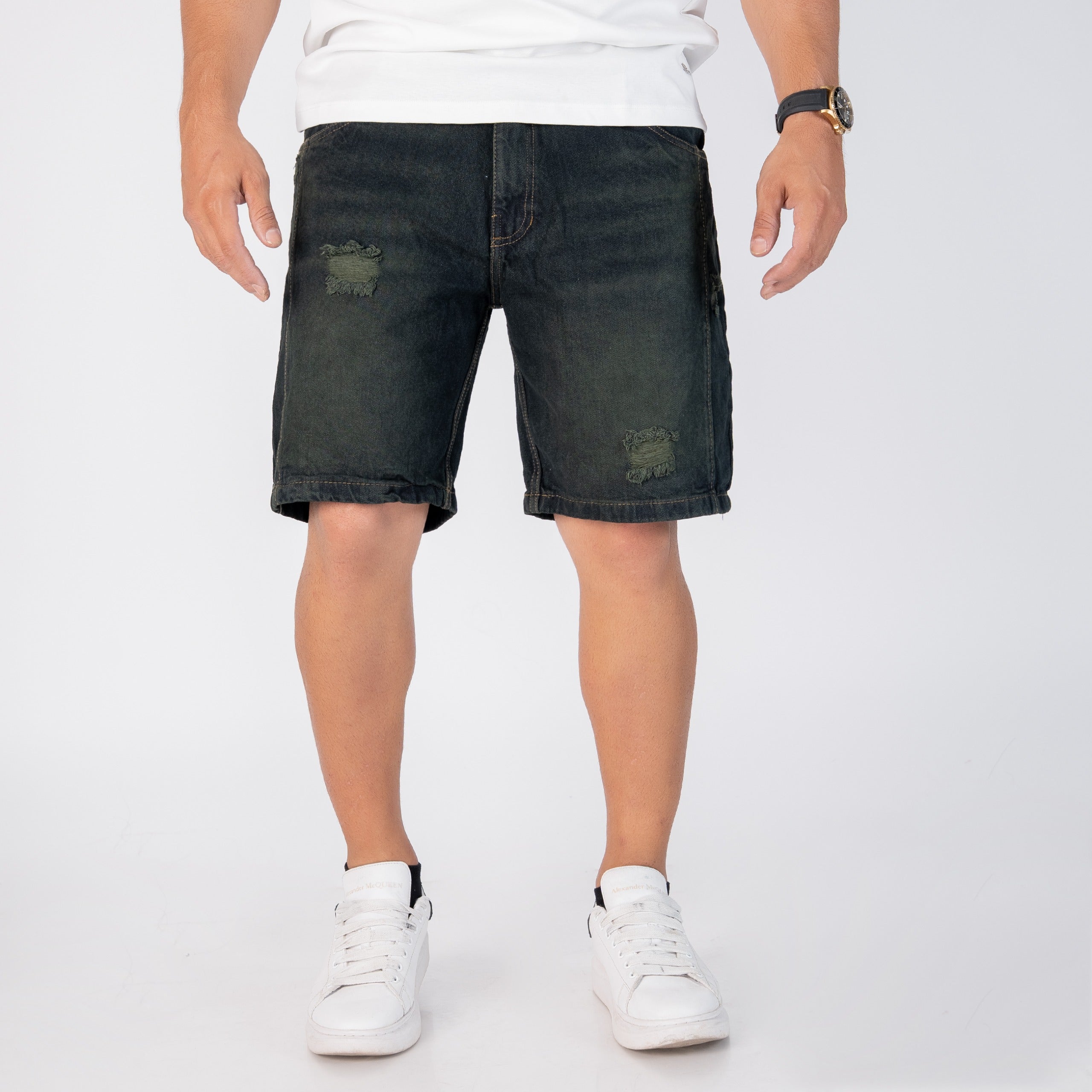 Bermuda Caballero Denim Rígido Destroyed REF BC2107